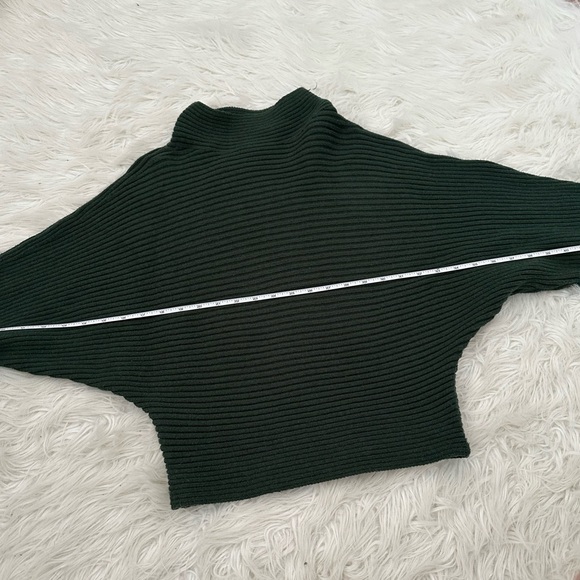 By Anthropologie dark green sweater mockneck turtleneck xs - Picture 4 of 8